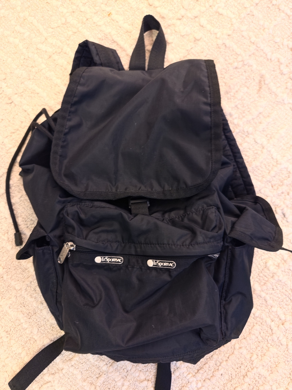 LeSportsac Black Nylon Voyager Backpack